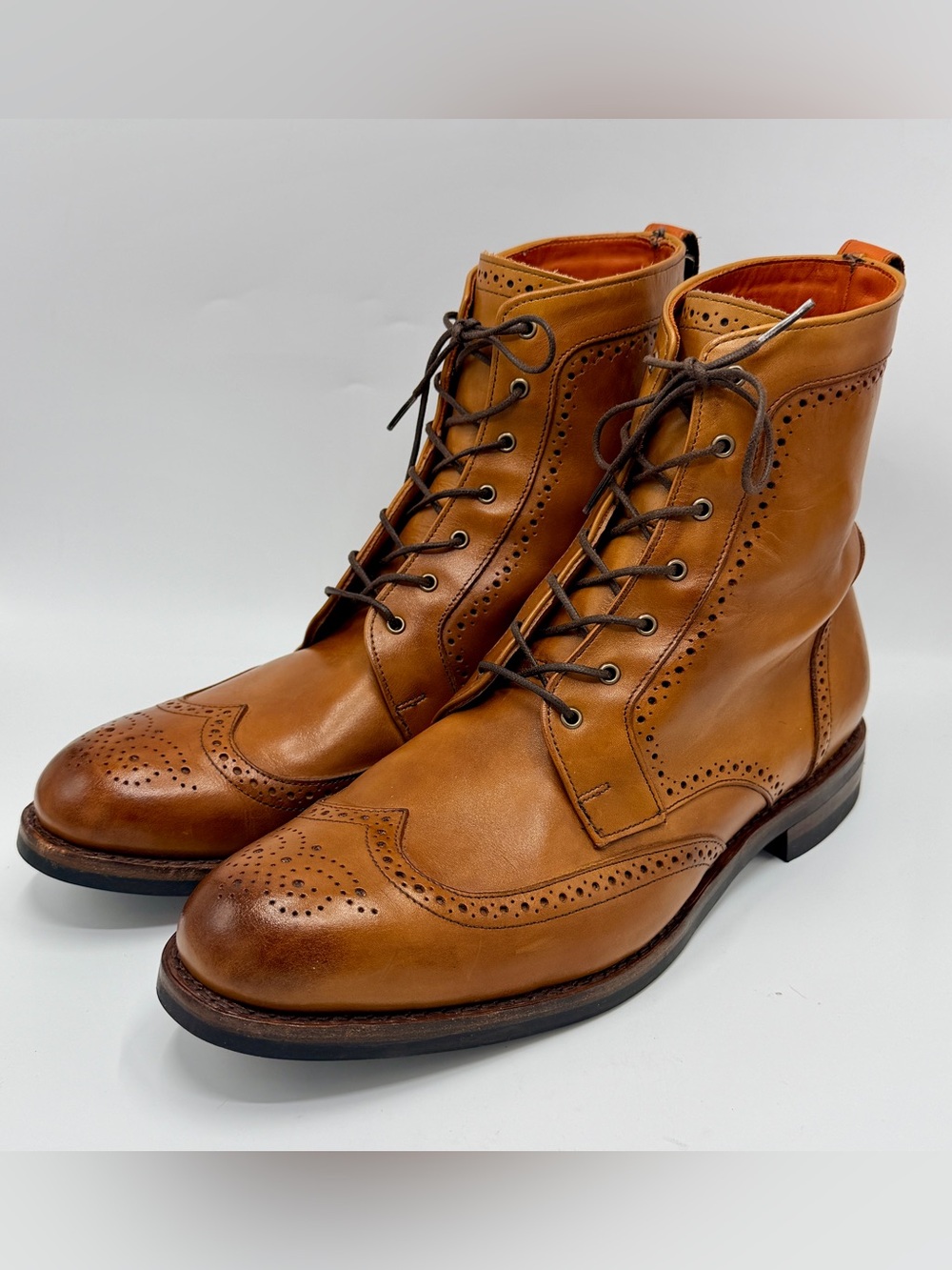 Allen Edmonds Dalton Dress Boots, Brown Walnut Leather 9.5/10 Condition size 12